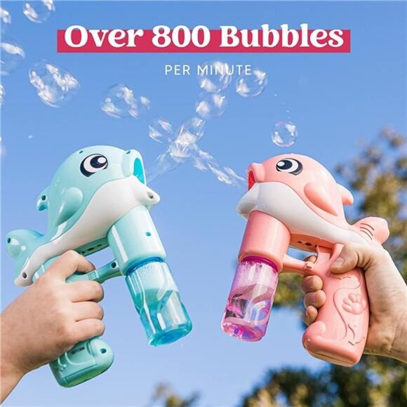 Bubble Guns Kit Whale Autoc Bubble Maker Blower Machine with 4 Bubble Solution - Picture 3 of 6